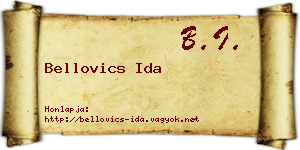 Bellovics Ida névjegykártya