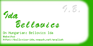 ida bellovics business card